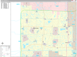 Coral Springs Wall Map Premium Style 2024